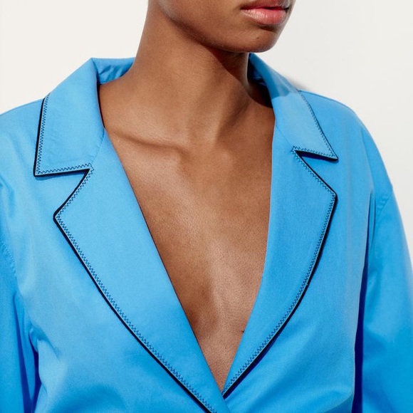 Size Medium | Zara | NWT Long Sleeve Trench Dress - Picture 12 of 14